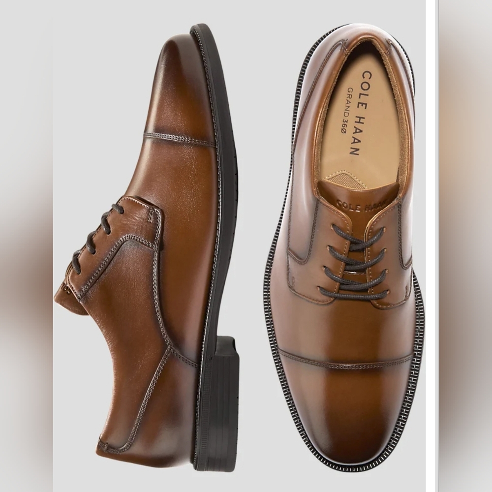 Cole Haan Men's Bedford Leather Cap Toe Oxfords Size 7EE